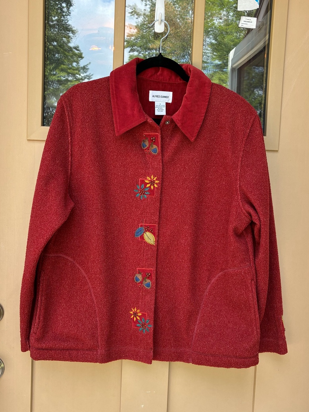 Alfred Dunner Fleece Jacket Embroidery and Beading Women's Small